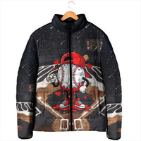 Baseball Drip Icecream Padded Jacket Boy Valentine Day Melting Cream Pattern