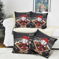 Baseball Drip Icecream Pillow Cover Boy Valentine Day Melting Cream Pattern