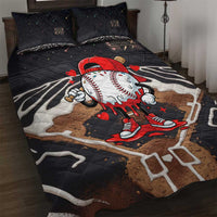 Baseball Drip Icecream Quilt Bed Set Boy Valentine Day Melting Cream Pattern