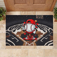 Baseball Drip Icecream Rubber Doormat Boy Valentine Day Melting Cream Pattern