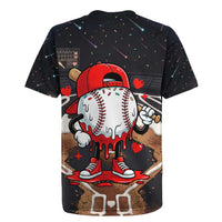 Baseball Drip Icecream Rugby Jersey Boy Valentine Day Melting Cream Pattern