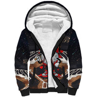 Baseball Drip Icecream Sherpa Hoodie Boy Valentine Day Melting Cream Pattern