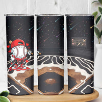 Baseball Drip Icecream Skinny Tumbler Boy Valentine Day Melting Cream Pattern