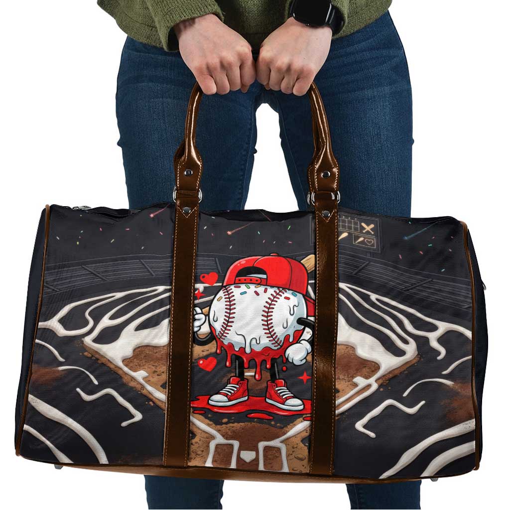 Baseball Drip Icecream Travel Bag Boy Valentine Day Melting Cream Pattern