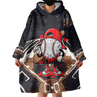 Baseball Drip Icecream Wearable Blanket Hoodie Boy Valentine Day Melting Cream Pattern
