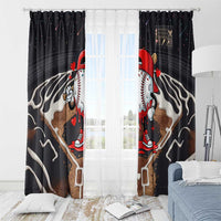 Baseball Drip Icecream Window Curtain Boy Valentine Day Melting Cream Pattern