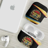 Vintage 1976 Birthday Celebration AirPods Case 50th Birthday for Him - Retro Distressed Stripe Pattern