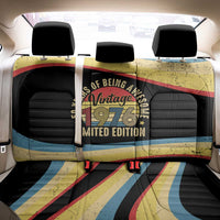 Vintage 1976 Birthday Celebration Back Car Seat Cover 50th Birthday for Him - Retro Distressed Stripe Pattern