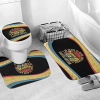 Vintage 1976 Birthday Celebration Bathroom Set 50th Birthday for Him - Retro Distressed Stripe Pattern