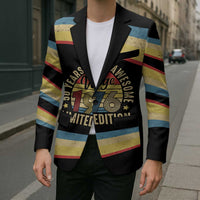 Vintage 1976 Birthday Celebration Blazer 50th Birthday for Him - Retro Distressed Stripe Pattern