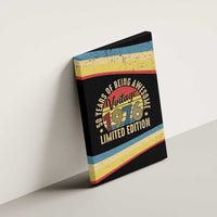 Vintage 1976 Birthday Celebration Canvas Wall Art 50th Birthday for Him - Retro Distressed Stripe Pattern