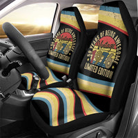 Vintage 1976 Birthday Celebration Car Seat Cover 50th Birthday for Him - Retro Distressed Stripe Pattern