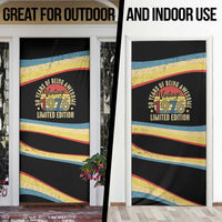 Vintage 1976 Birthday Celebration Door Cover 50th Birthday for Him - Retro Distressed Stripe Pattern
