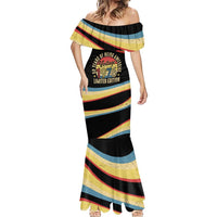 Vintage 1976 Birthday Celebration Mermaid Dress 50th Birthday for Him - Retro Distressed Stripe Pattern