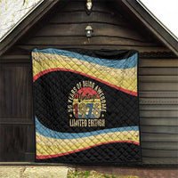 Vintage 1976 Birthday Celebration Quilt 50th Birthday for Him - Retro Distressed Stripe Pattern
