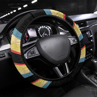 Vintage 1976 Birthday Celebration Steering Wheel Cover 50th Birthday for Him - Retro Distressed Stripe Pattern