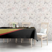 Vintage 1976 Birthday Celebration Tablecloth 50th Birthday for Him - Retro Distressed Stripe Pattern
