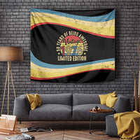 Vintage 1976 Birthday Celebration Tapestry 50th Birthday for Him - Retro Distressed Stripe Pattern