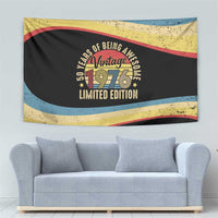 Vintage 1976 Birthday Celebration Tapestry 50th Birthday for Him - Retro Distressed Stripe Pattern