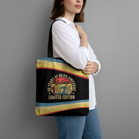 Vintage 1976 Birthday Celebration Tote Bag 50th Birthday for Him - Retro Distressed Stripe Pattern