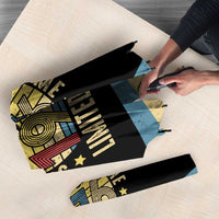 Vintage 1976 Birthday Celebration Umbrella 50th Birthday for Him - Retro Distressed Stripe Pattern