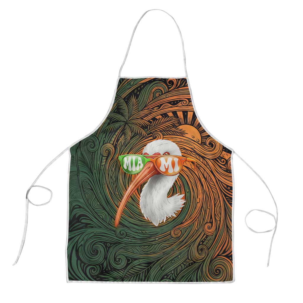 Vintage American White Ibis Apron Miami Sunglasses Artistic Tribal Wave Pattern