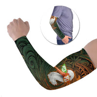 Vintage American White Ibis Arm Sleeves Miami Sunglasses Artistic Tribal Wave Pattern