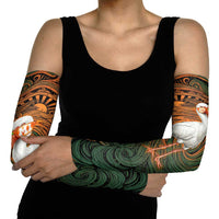 Vintage American White Ibis Arm Sleeves Miami Sunglasses Artistic Tribal Wave Pattern
