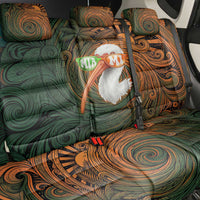 Vintage American White Ibis Back Car Seat Cover Miami Sunglasses Artistic Tribal Wave Pattern