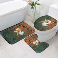 Vintage American White Ibis Bathroom Set Miami Sunglasses Artistic Tribal Wave Pattern