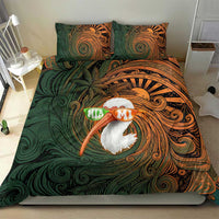 Vintage American White Ibis Bedding Set Miami Sunglasses Artistic Tribal Wave Pattern