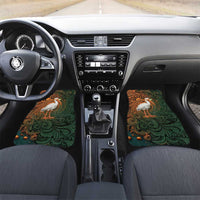 Vintage American White Ibis Car Mats Miami Sunglasses Artistic Tribal Wave Pattern
