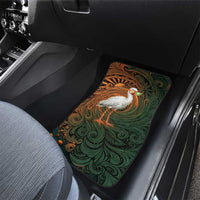 Vintage American White Ibis Car Mats Miami Sunglasses Artistic Tribal Wave Pattern
