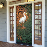 Vintage American White Ibis Door Cover Miami Sunglasses Artistic Tribal Wave Pattern