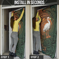 Vintage American White Ibis Door Cover Miami Sunglasses Artistic Tribal Wave Pattern