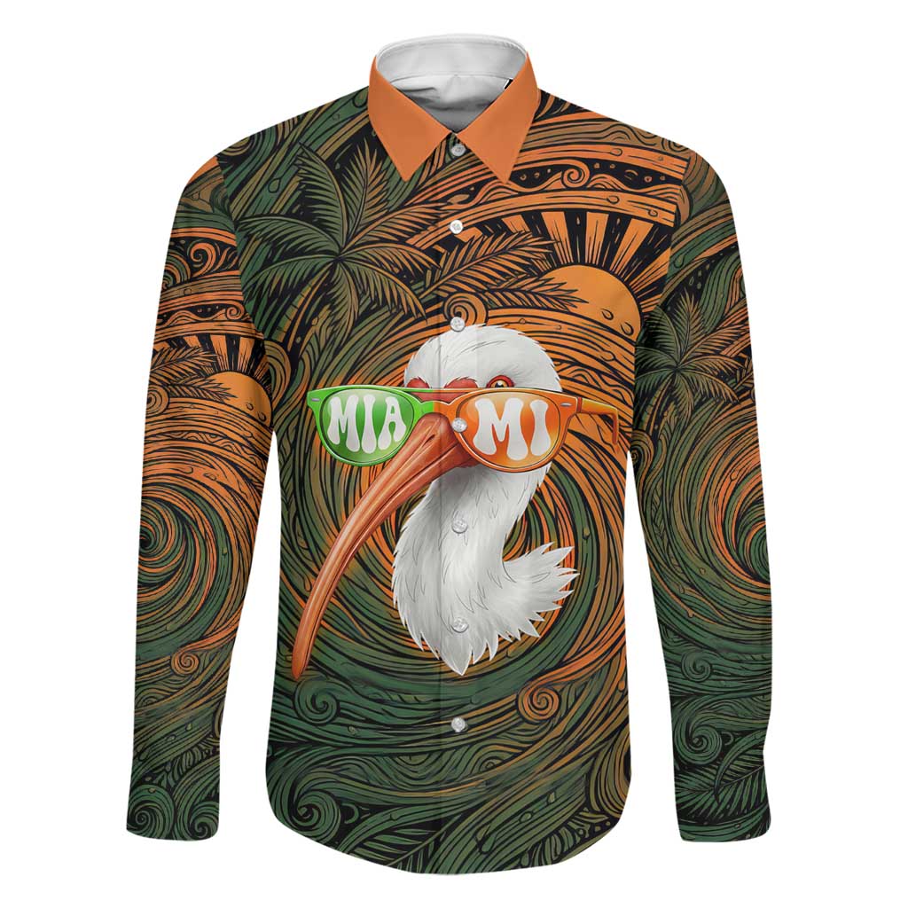 Vintage American White Ibis Family Matching Mermaid Dress and Hawaiian Shirt Miami Sunglasses Artistic Tribal Wave Pattern