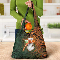 Vintage American White Ibis Grocery Bag Miami Sunglasses Artistic Tribal Wave Pattern