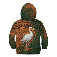 Vintage American White Ibis Kid Hoodie Miami Sunglasses Artistic Tribal Wave Pattern