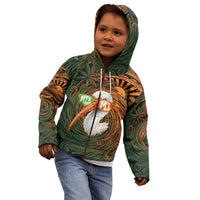 Vintage American White Ibis Kid Hoodie Miami Sunglasses Artistic Tribal Wave Pattern