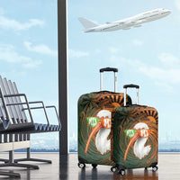 Vintage American White Ibis Luggage Cover Miami Sunglasses Artistic Tribal Wave Pattern
