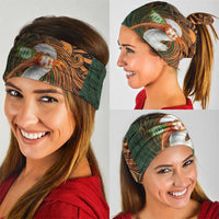 Vintage American White Ibis Neck Gaiter Miami Sunglasses Artistic Tribal Wave Pattern