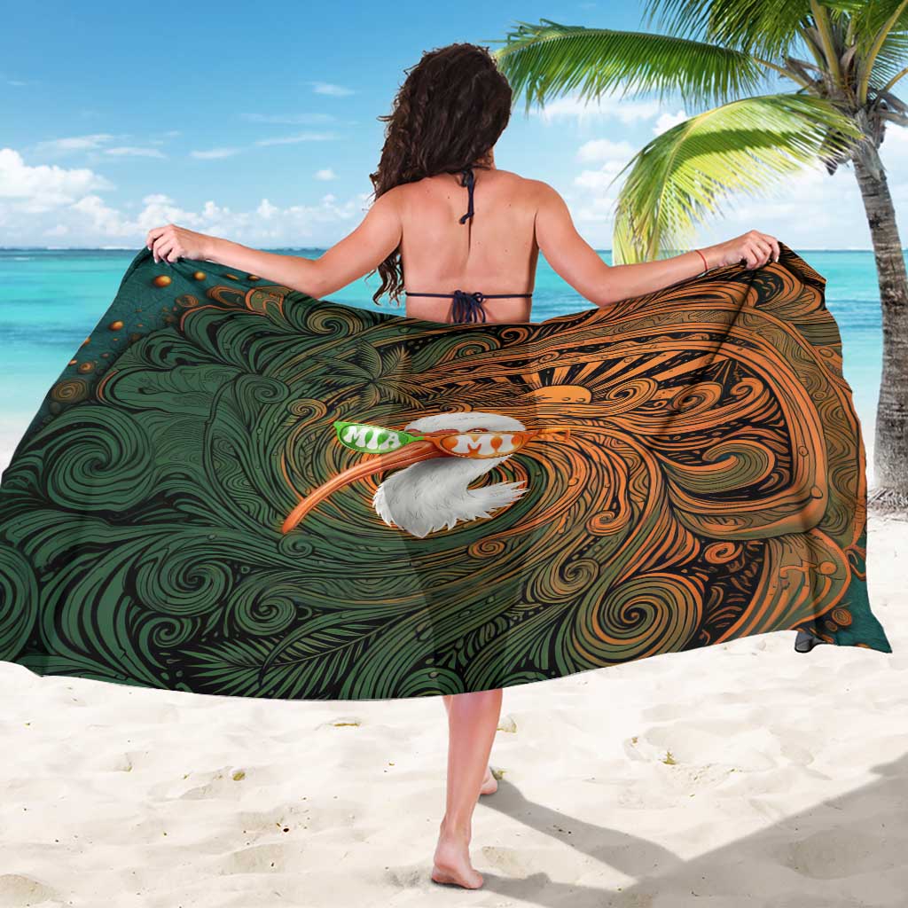 Vintage American White Ibis Sarong Miami Sunglasses Artistic Tribal Wave Pattern