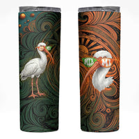 Vintage American White Ibis Skinny Tumbler Miami Sunglasses Artistic Tribal Wave Pattern