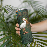 Vintage American White Ibis Skinny Tumbler Miami Sunglasses Artistic Tribal Wave Pattern