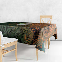 Vintage American White Ibis Tablecloth Miami Sunglasses Artistic Tribal Wave Pattern