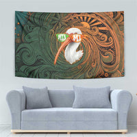 Vintage American White Ibis Tapestry Miami Sunglasses Artistic Tribal Wave Pattern