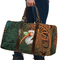 Vintage American White Ibis Travel Bag Miami Sunglasses Artistic Tribal Wave Pattern