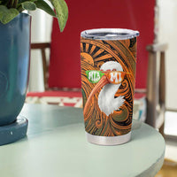 Vintage American White Ibis Tumbler Cup Miami Sunglasses Artistic Tribal Wave Pattern
