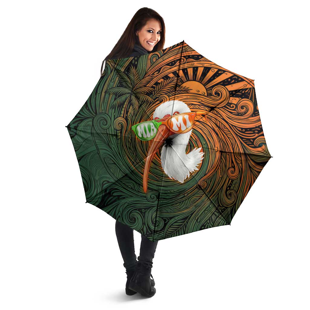 Vintage American White Ibis Umbrella Miami Sunglasses Artistic Tribal Wave Pattern
