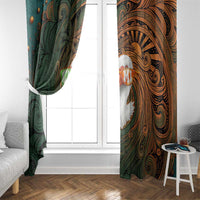Vintage American White Ibis Window Curtain Miami Sunglasses Artistic Tribal Wave Pattern